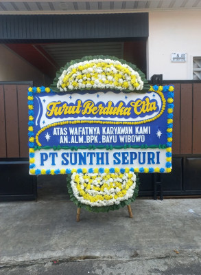 Papan Bunga Duka di Kumbe